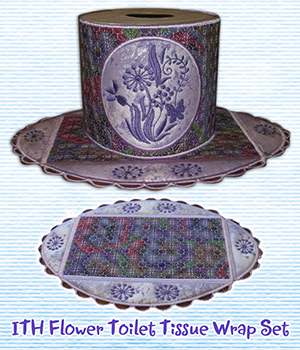 ITH Flower Toilet Tissue Wrap Set