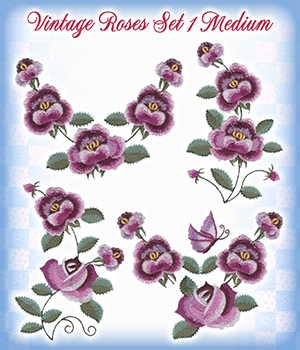 Vintage Roses Set 1 Medium