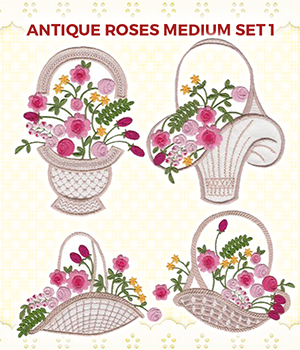 Antique Roses Medium Set 1