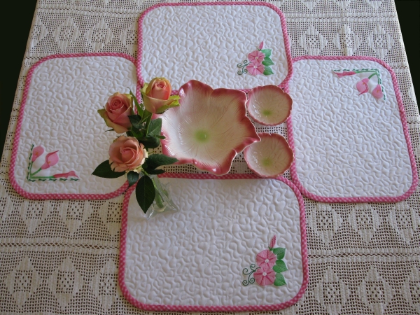 Aljay Mini Set 6 Floral Corners with Table Mats -3