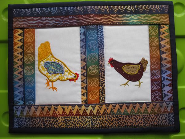 Aljay Mini Set 18  Poultry Applique with Placemats -3