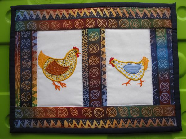 Aljay Mini Set 18  Poultry Applique with Placemats -5
