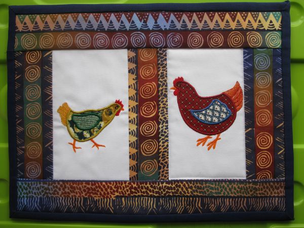 Aljay Mini Set 18  Poultry Applique with Placemats -7