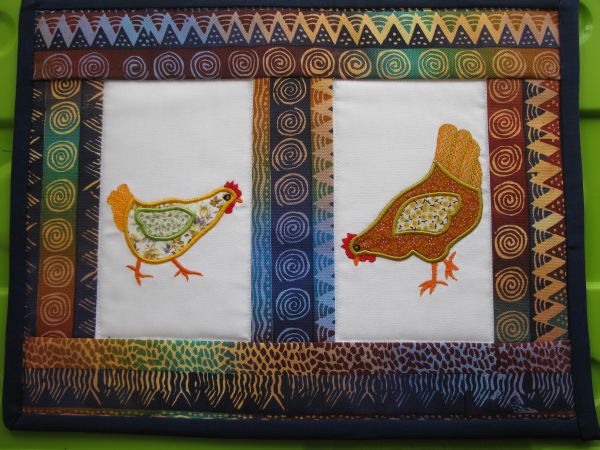 Aljay Mini Set 18  Poultry Applique with Placemats -8