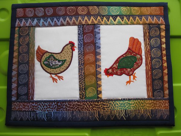 Aljay Mini Set 18  Poultry Applique with Placemats -9