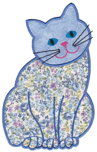 Contented Cats Applique Set 1 Large-12