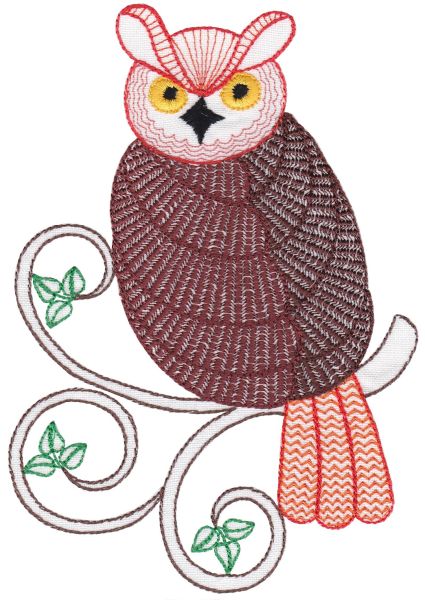 Patterned Owls Set 1 Large -6