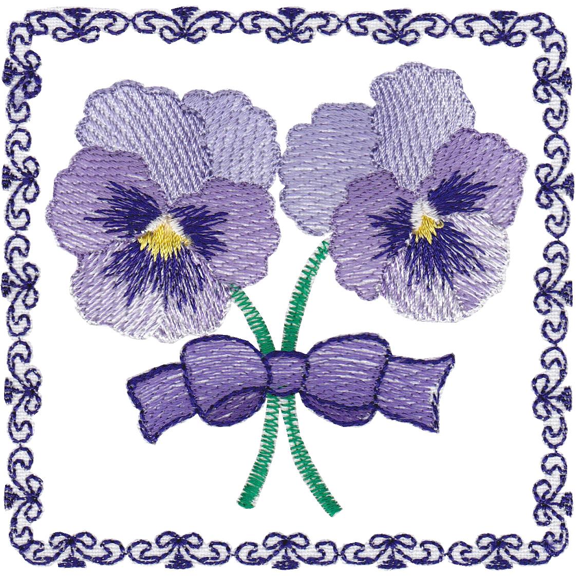 Lite Purple Flowers Set 1 Small -14