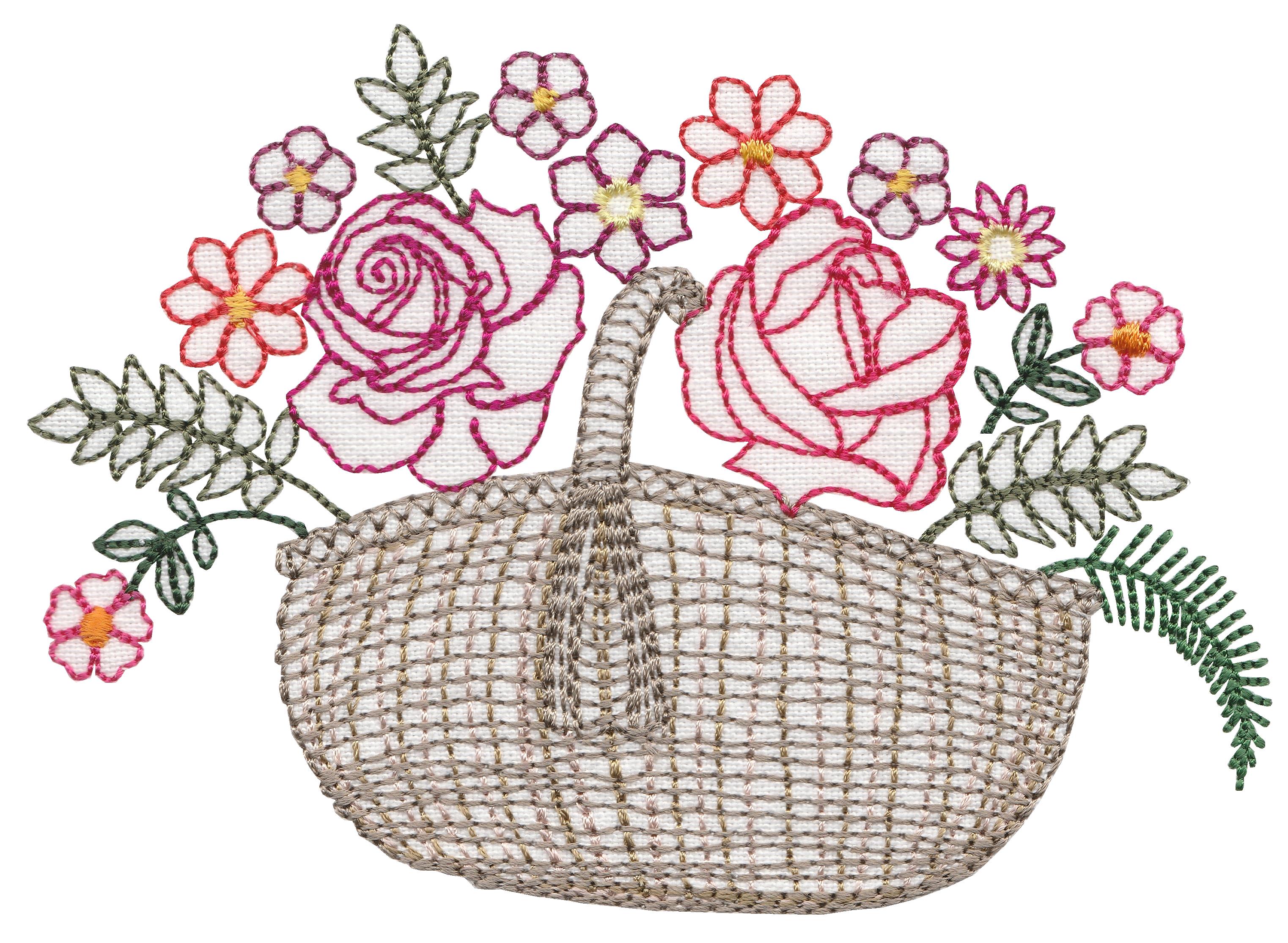 Colorwork Rose Baskets Medium -6