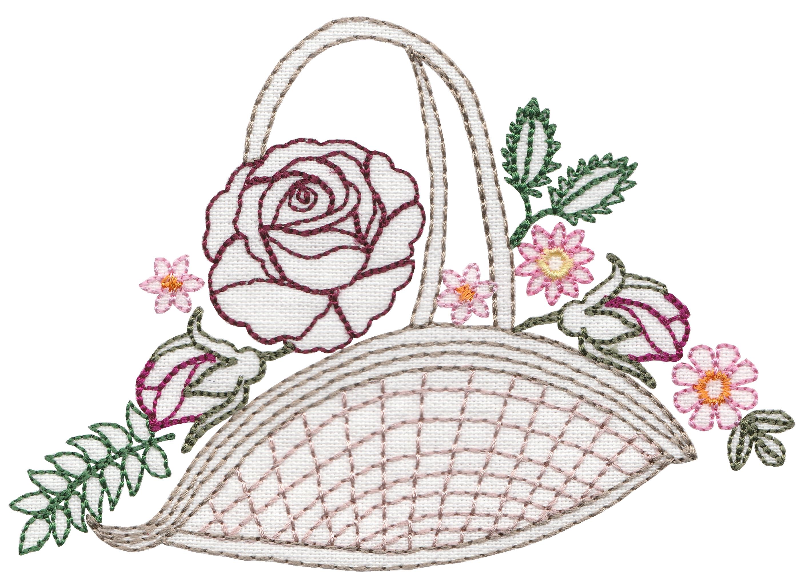 Colorwork Rose Baskets Medium -7