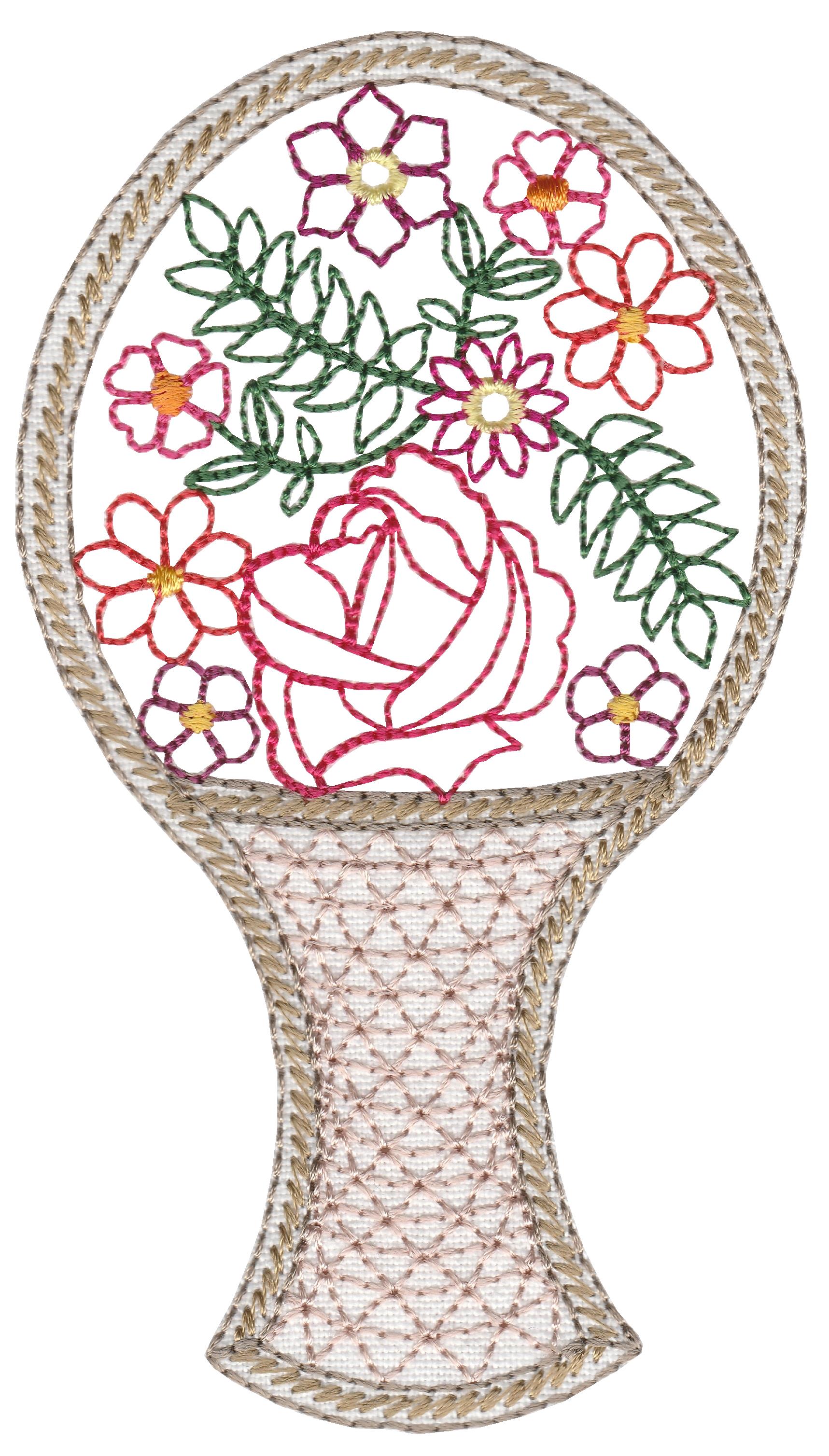 Colorwork Rose Baskets Medium -9