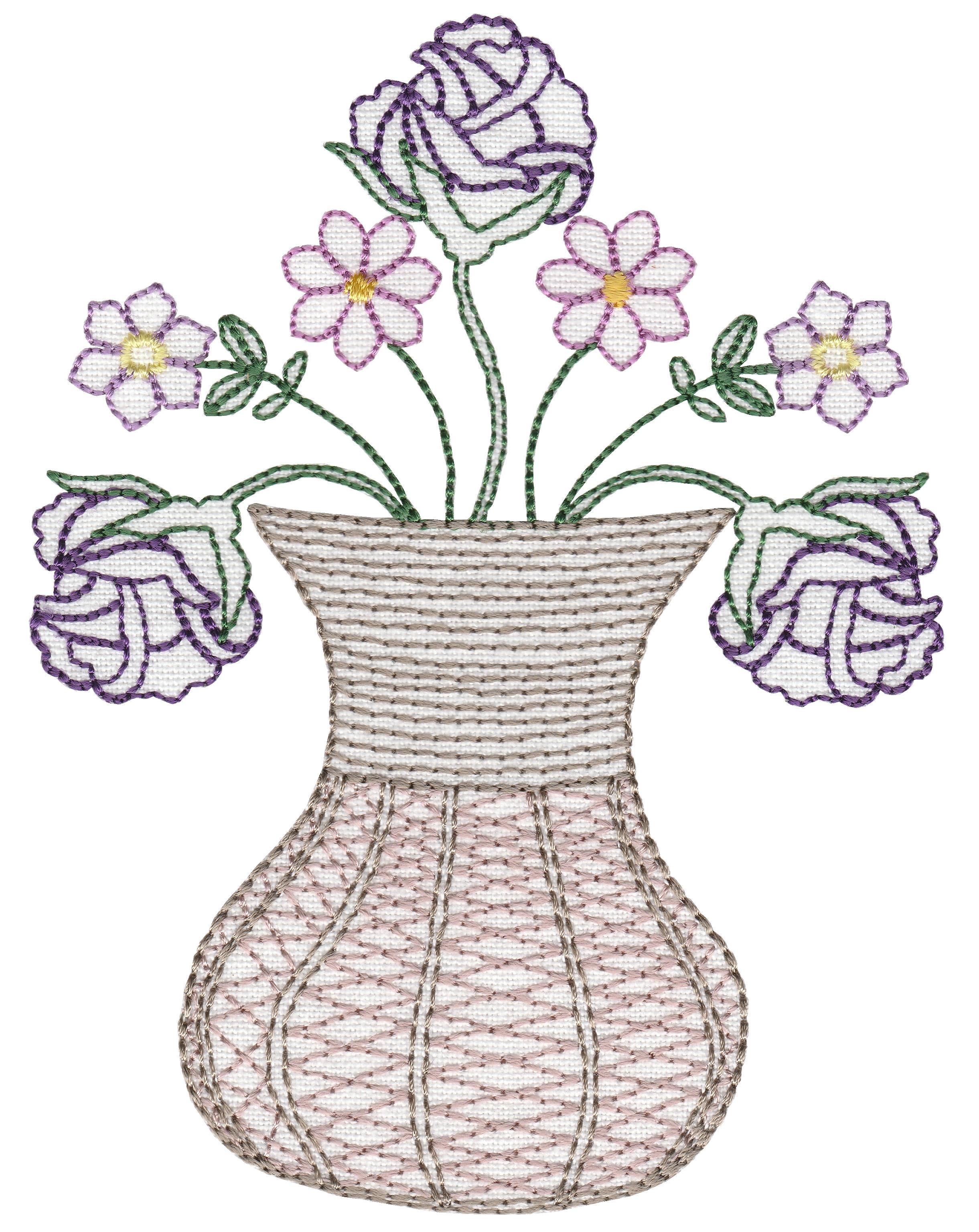 Colorwork Rose Baskets Medium -10