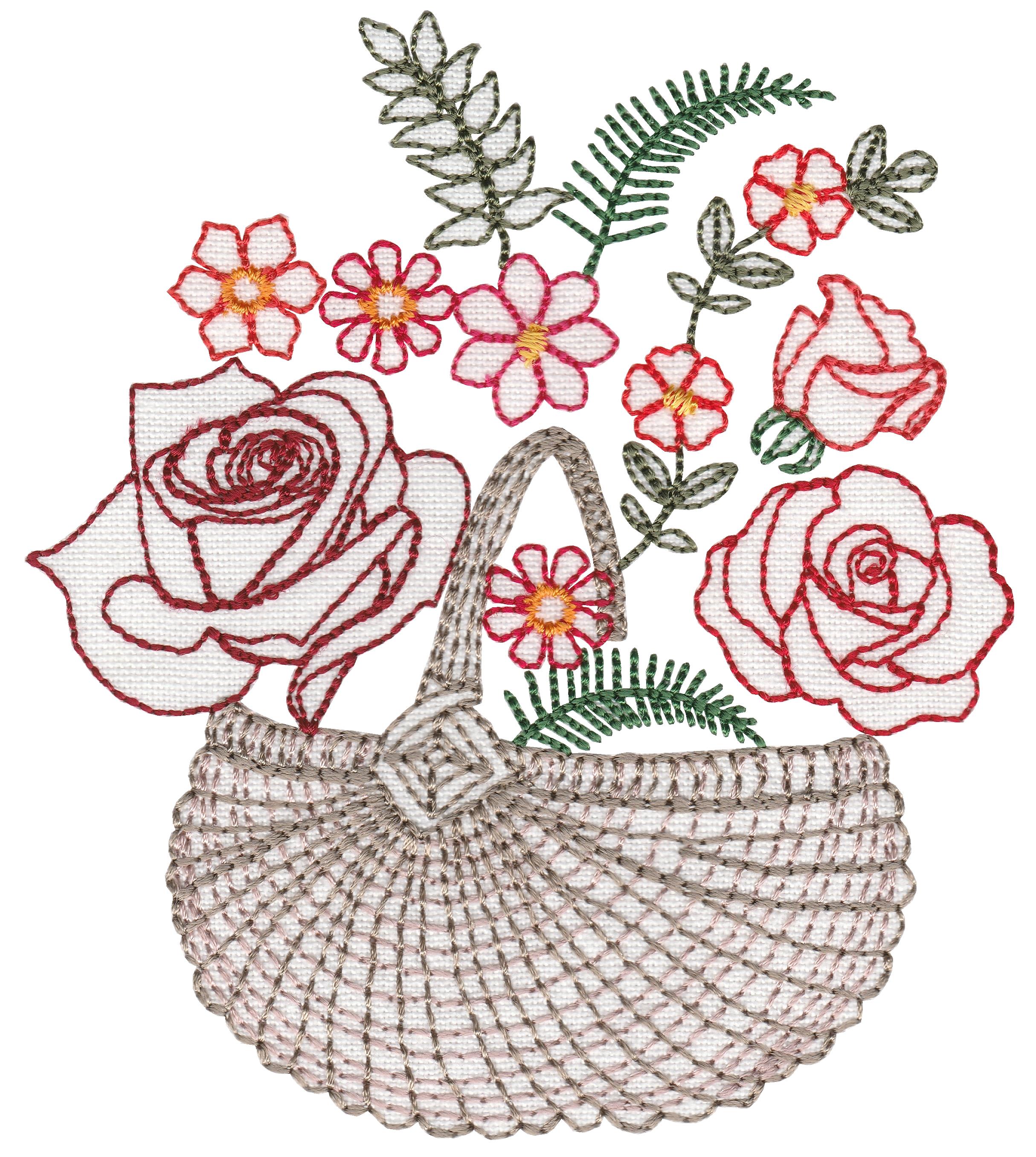 Colorwork Rose Baskets Medium -11