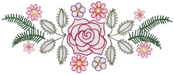 Colorwork Rose Bouquets Set 1 Medium -8