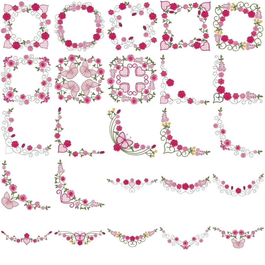 Antique Roses Combined Set 1 Large 