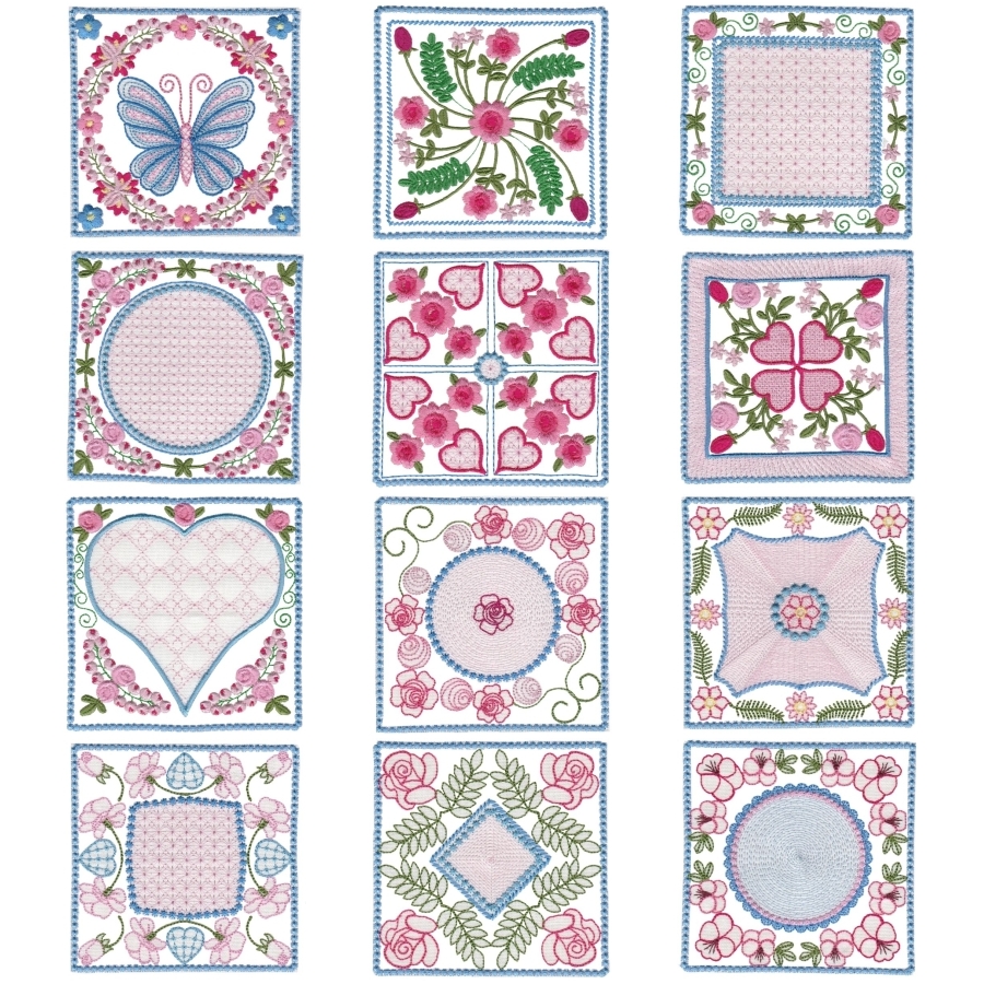 Candlewick Quilt Blocks Set 1 Small 