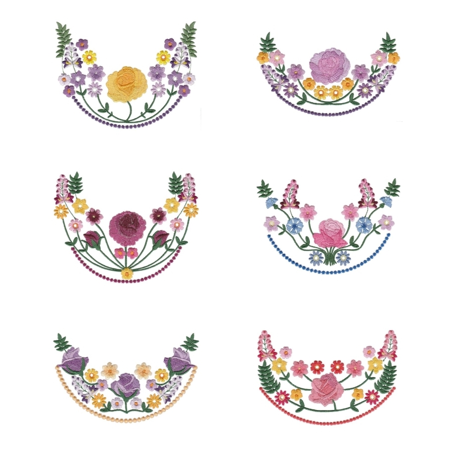 Vintage Rosy Rounded Borders Medium