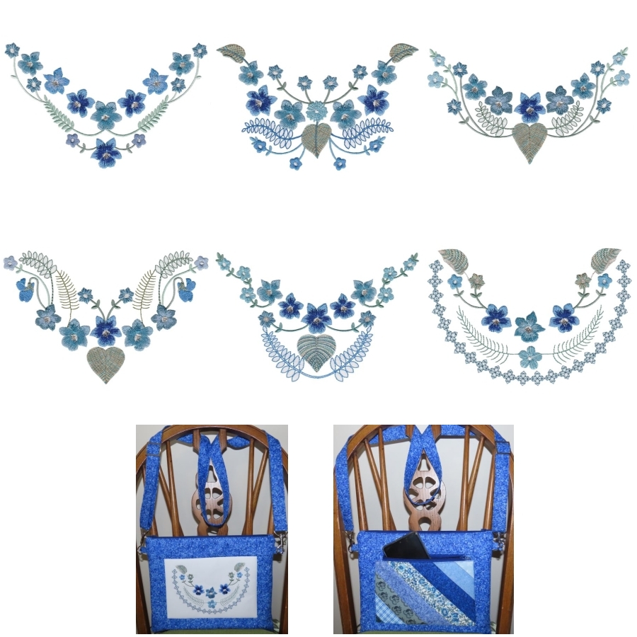 Blue Violets Large Set 2
