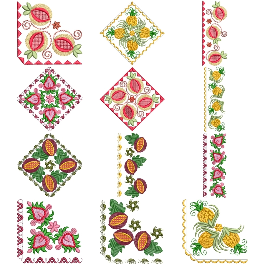 Crewel Fruit Salad Large