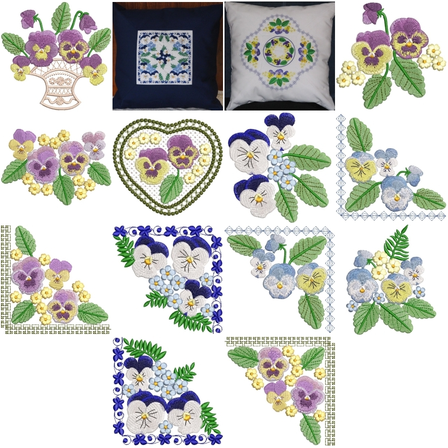 Pretty Pansies Set 1 Small
