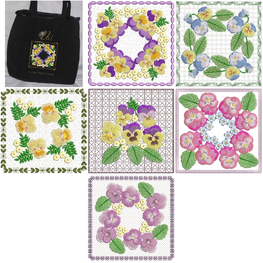 Pretty Pansies Set 2 Extra Large