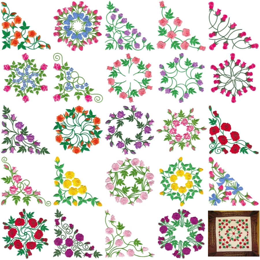 Rose Decor Corners and Wreaths Large