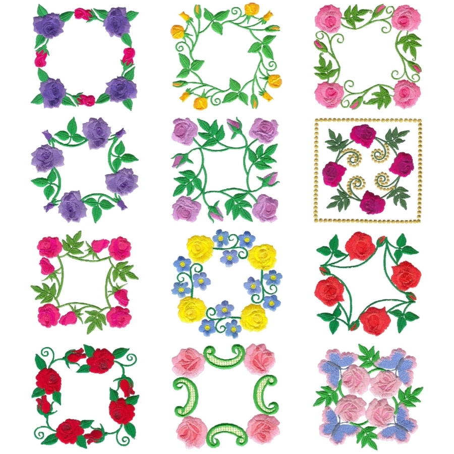 Rose Decor Squares Small