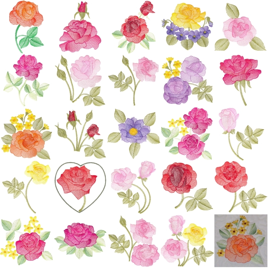 Lite Roses Sets 1 and 2 Small