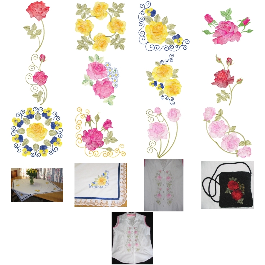Lite Roses Set 1 Large