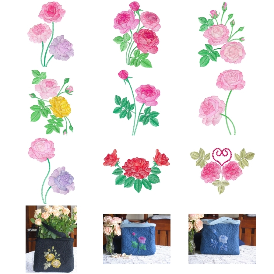 Lite Roses Set 4 Large