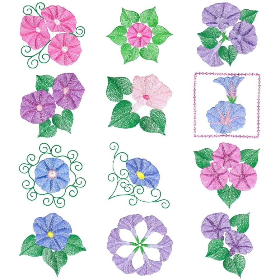 Lite Morning Glories Set 1 Small