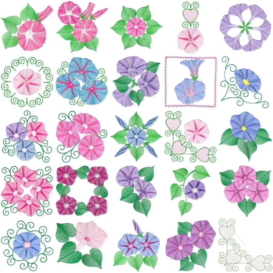 Lite Morning Glories Sets 1 and 2 Small