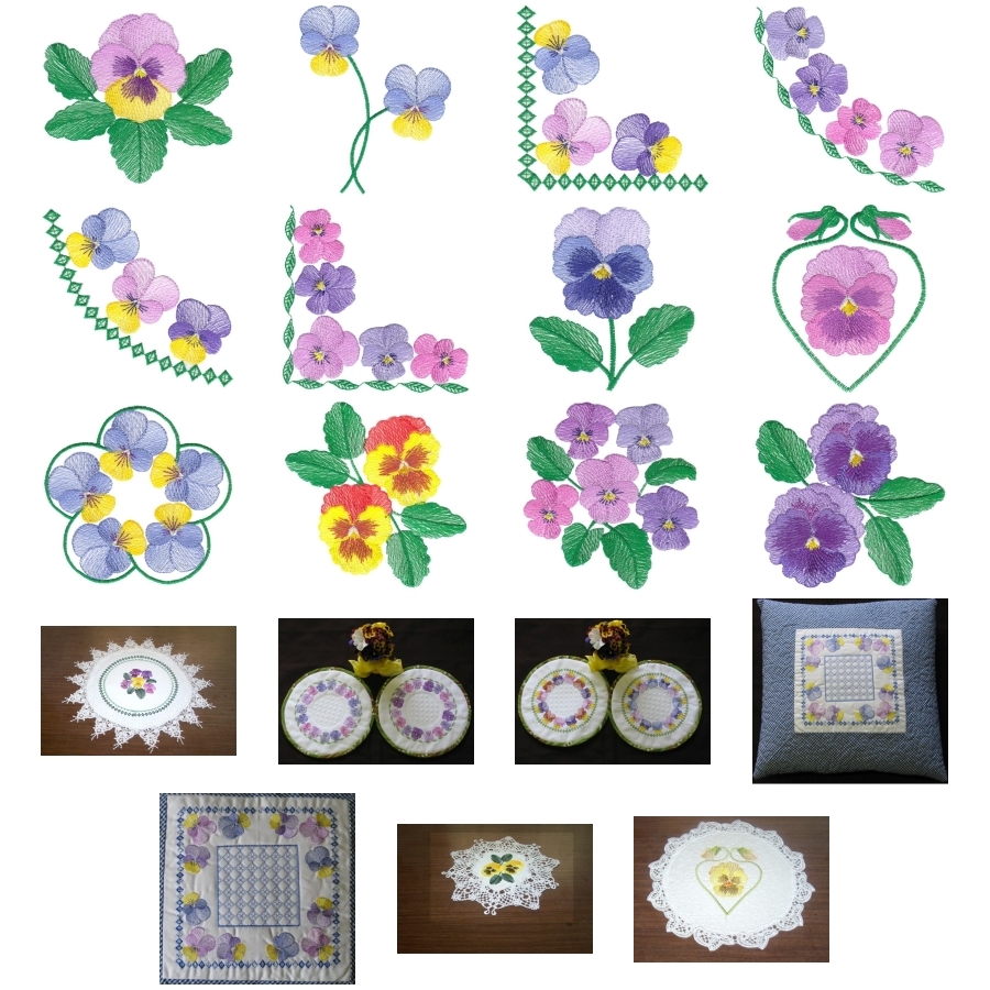 Lite Pansies Set 1 Small
