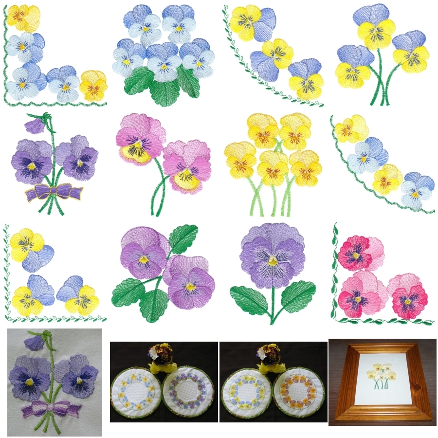 Lite Pansies Set 2 Small