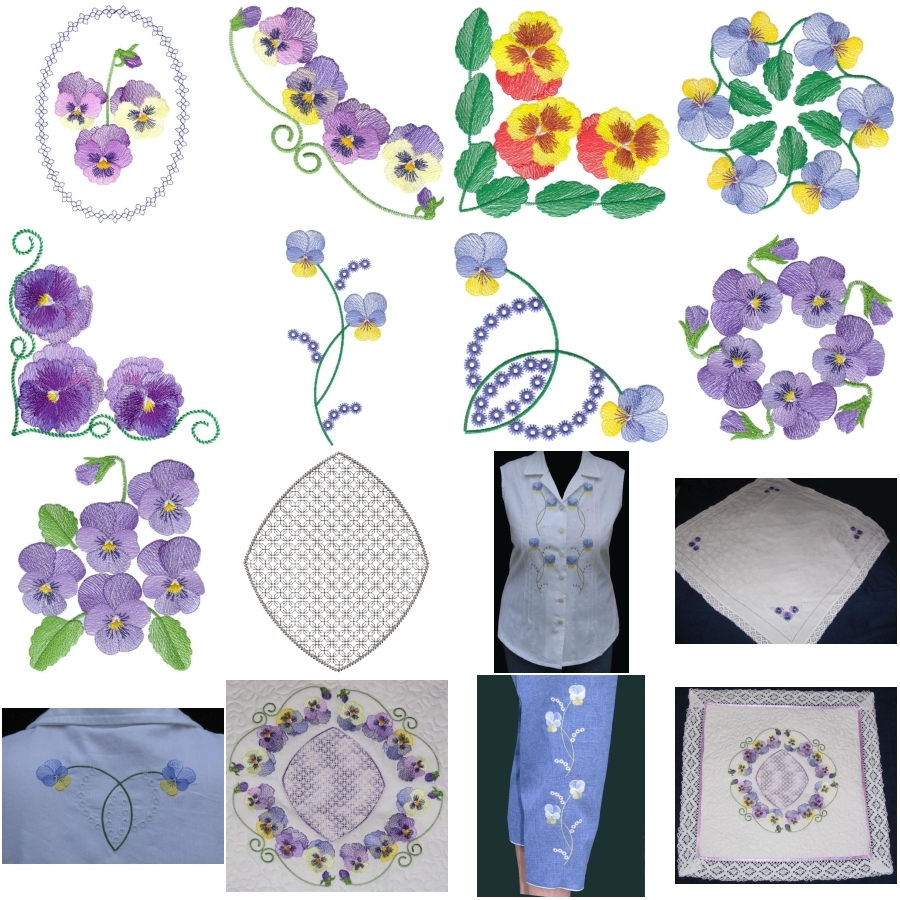 Lite Pansies Set 1 Large