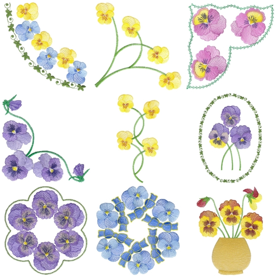 Lite Pansies Set 2 Large