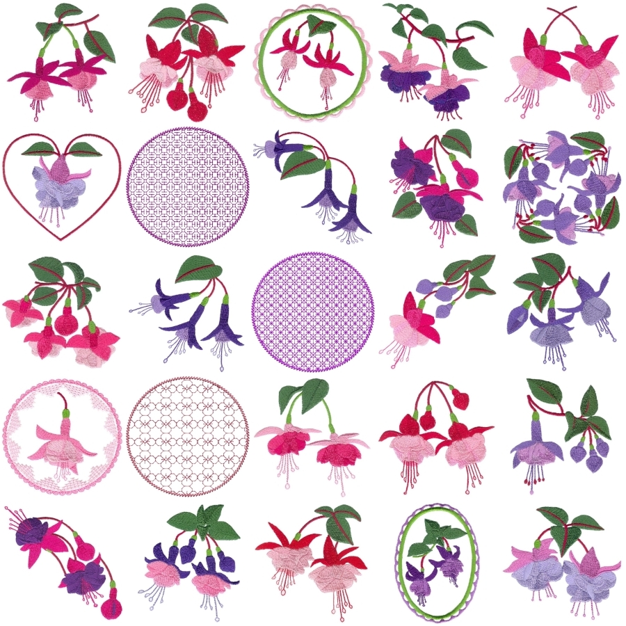Fuchsia Delight Sets 1 and 2 Small