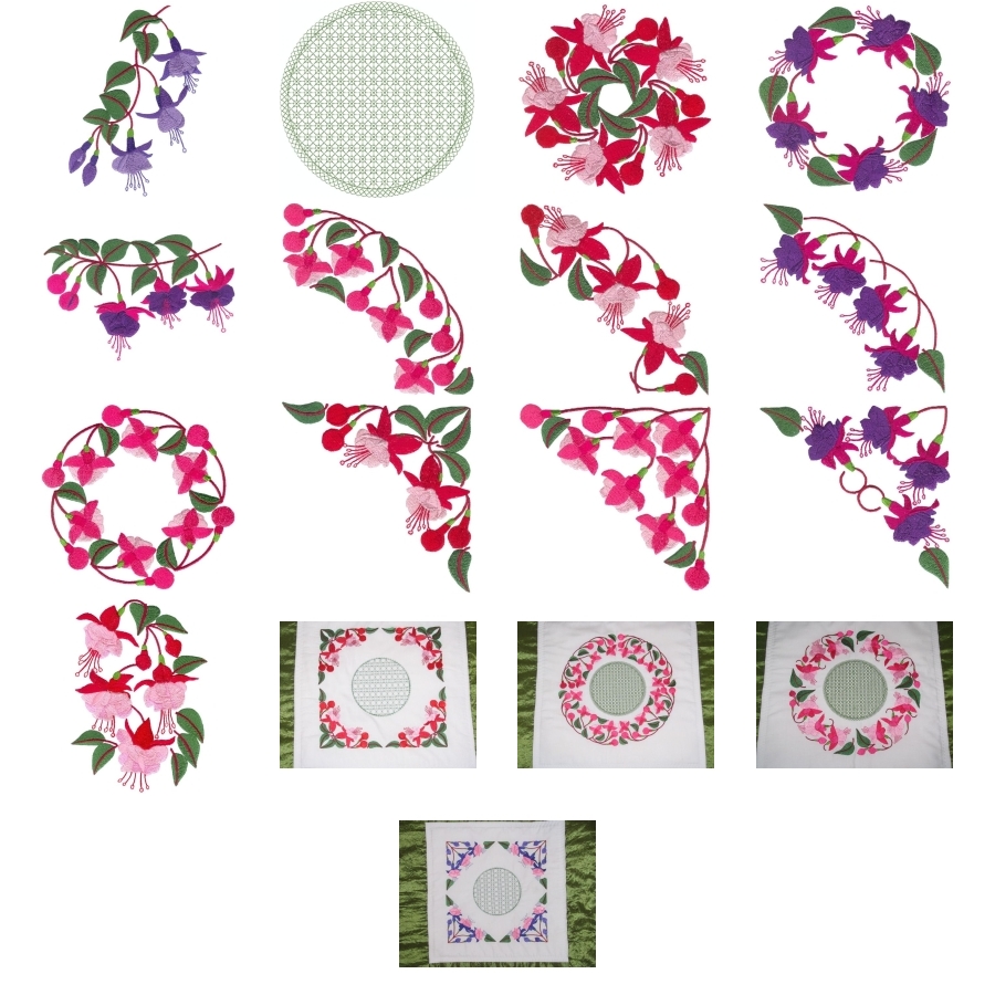 Fuchsia Delight Set 2 Large