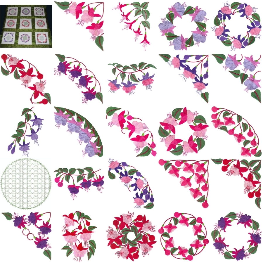 Fuchsia Delight Sets 1 and 2 Large