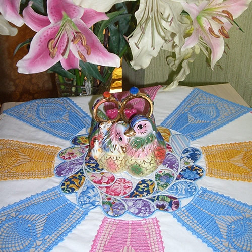 Table Runner White Passion -7