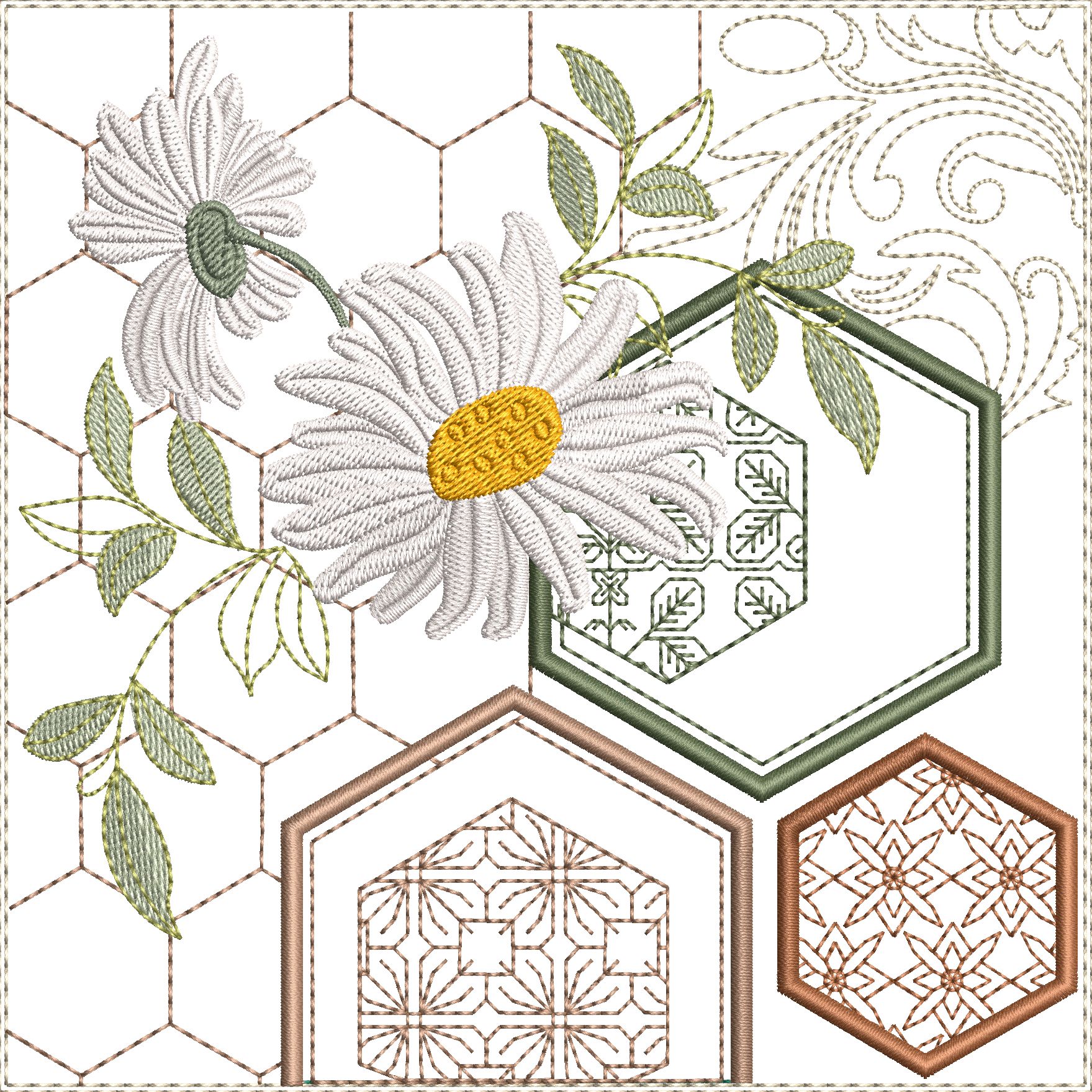 Honey Bee Quilt Blocks 6x6-12