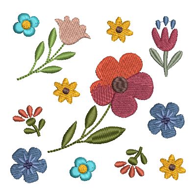 Folk Art Flowers Small | OregonPatchWorks