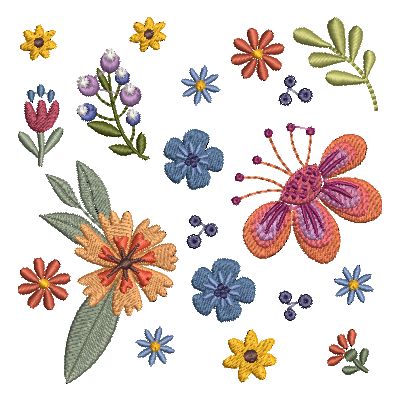 Folk Art Flowers Small-37