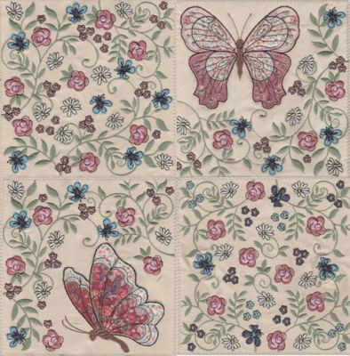 Applique Butterfly Quilt Blocks-16