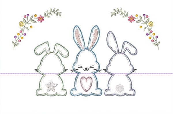 Applique Bunnies-17