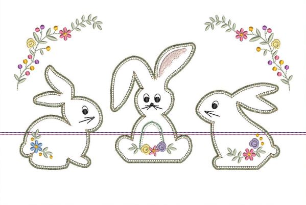 Applique Bunnies-18