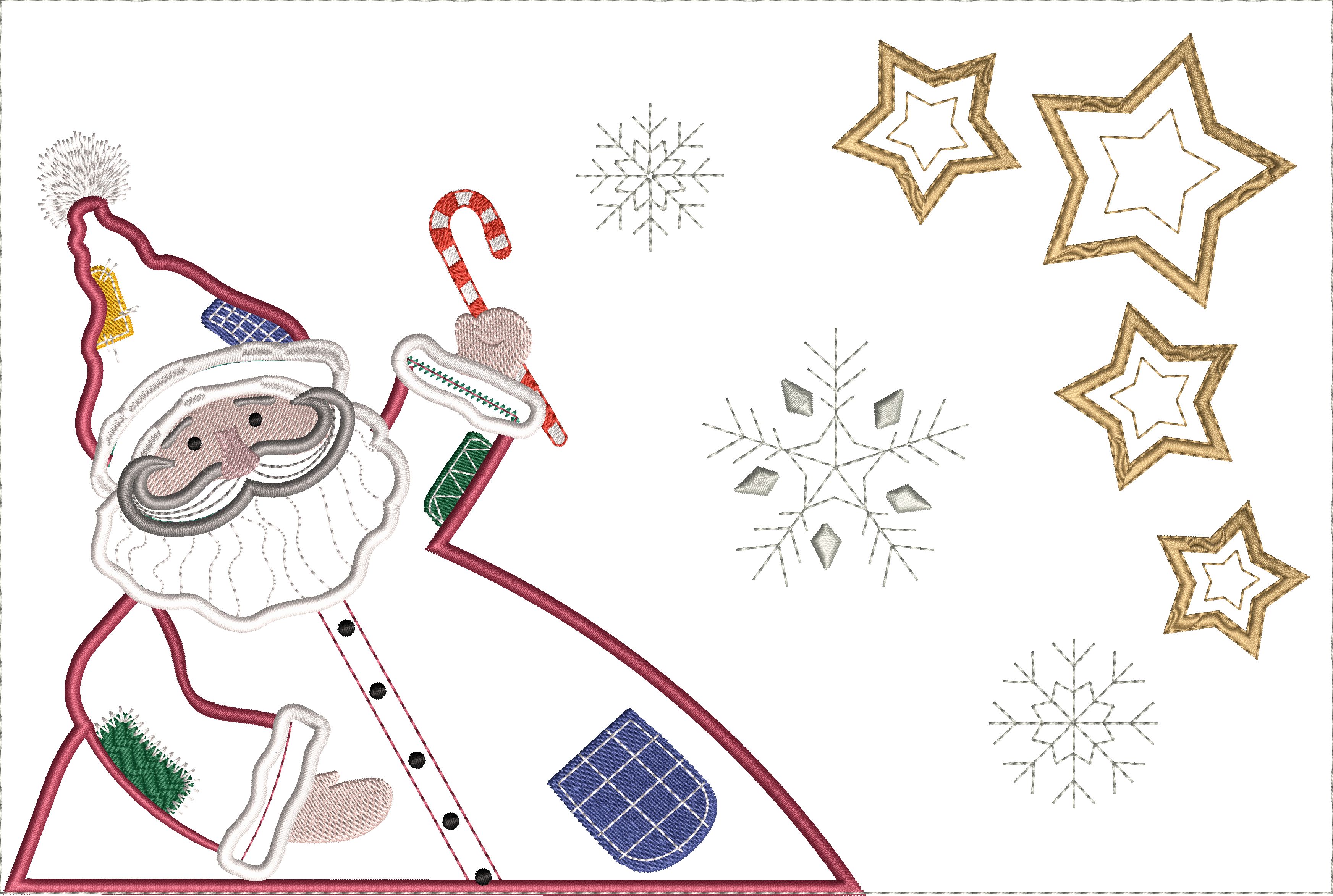 Santa Applique Placemats OregonPatchWorks