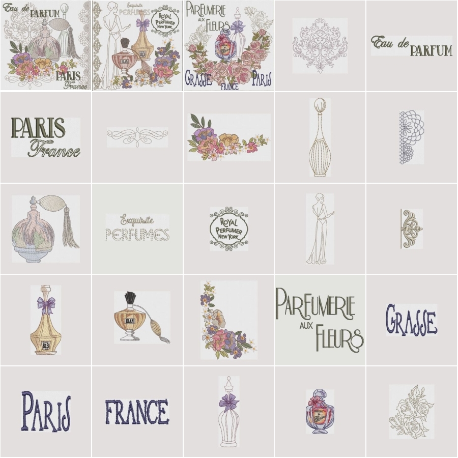 Floral Perfumerie Collage 