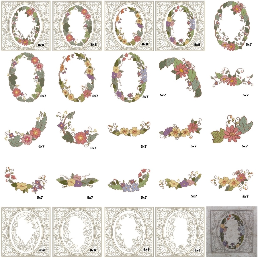 Flower Ovals Quilt Blocks Part 1