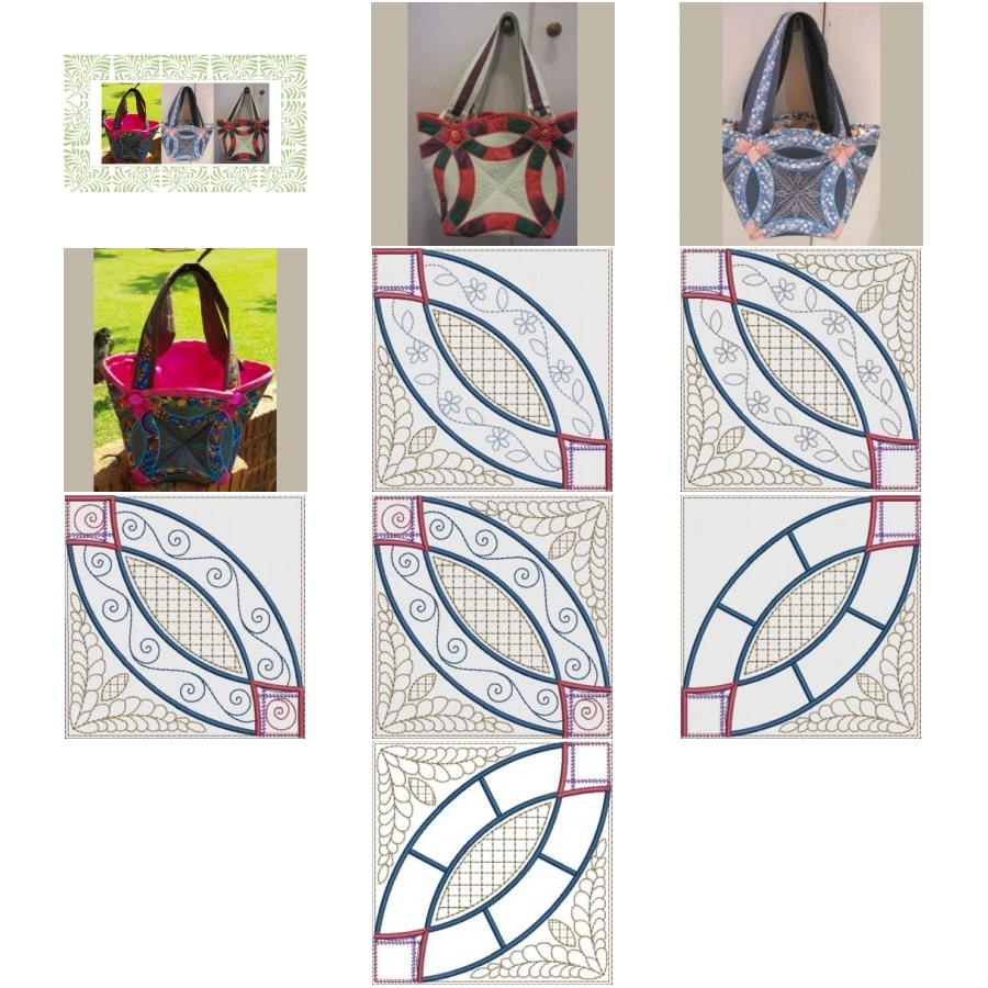 WEDDING RING QUILT BAG 